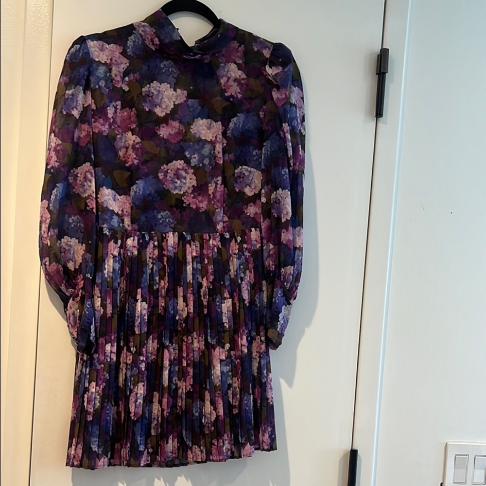 The Kooples Purple Floral Mini Dress